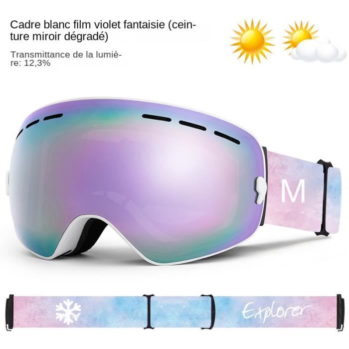 Masque - lunettes ski,lunettes de Ski OTG Anti-buée pour enfants de 8 à 14  ans,pour garçons et filles- Black Frame Black - Cdiscount Sport