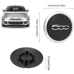 Lot De 2 Cache-Moyeux Chromés Pour Fiat 500 (2007+) – Réf. OE 51884863