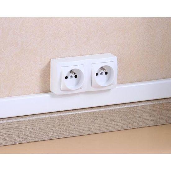 T connexion rapide Blanc Schneider Electric SC5SHN0262473P Alrea double prise de courant 2 P 