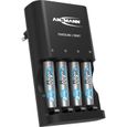 ANSMANN Chargeur de piles Ni-MH AA AAA - entièrement automatique - chargeur d'accu universel avec modus repair - incl. 4x AAA 800mAh-0
