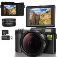 NBD Appareil Photo numérique 4K,Appareil Photo Compact 48 MP Vlogging Caméra avec Zoom 16x, Caméra vidéo pour débutant Photographie-0