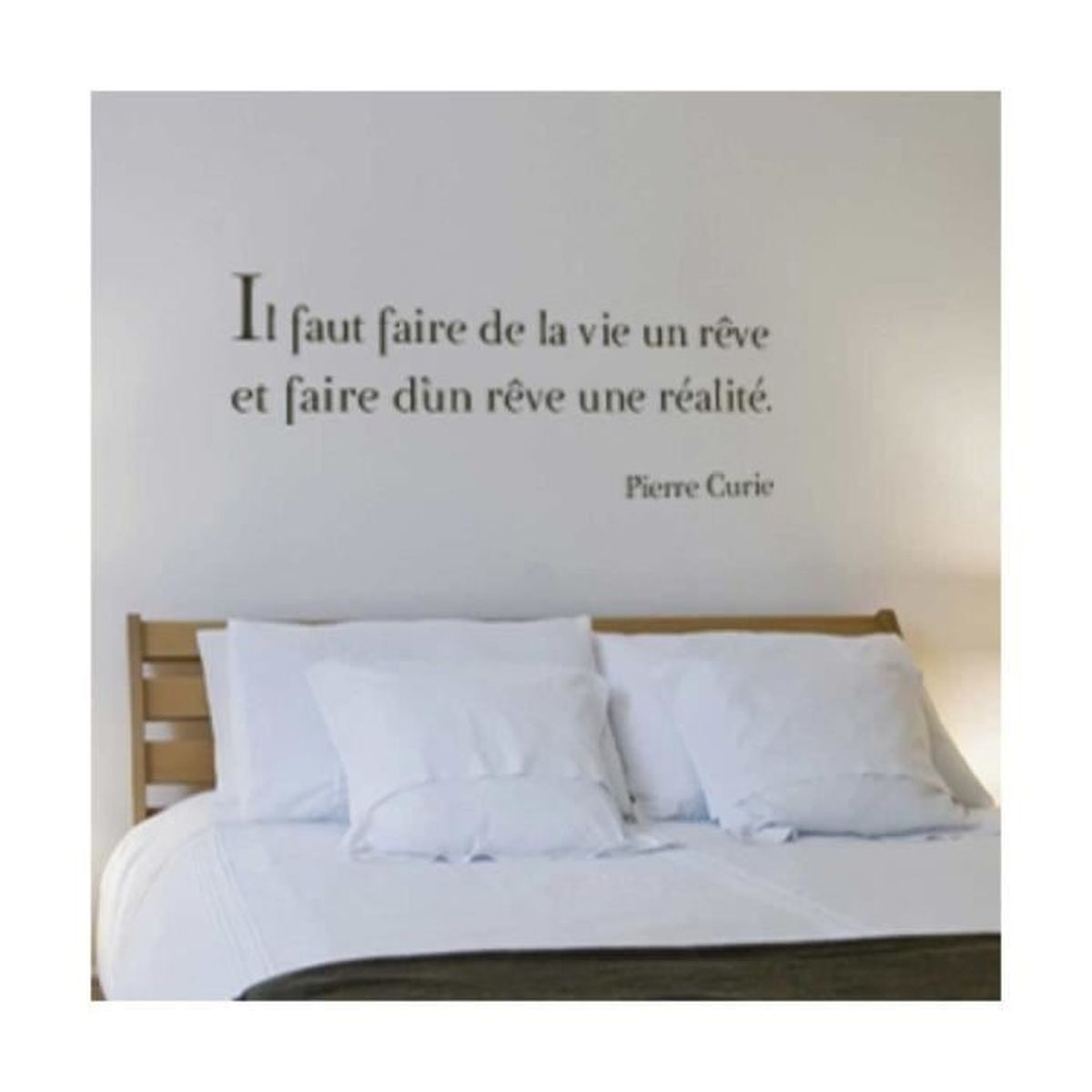 Sticker Citation Reve Et Realite Noir Cdiscount Maison