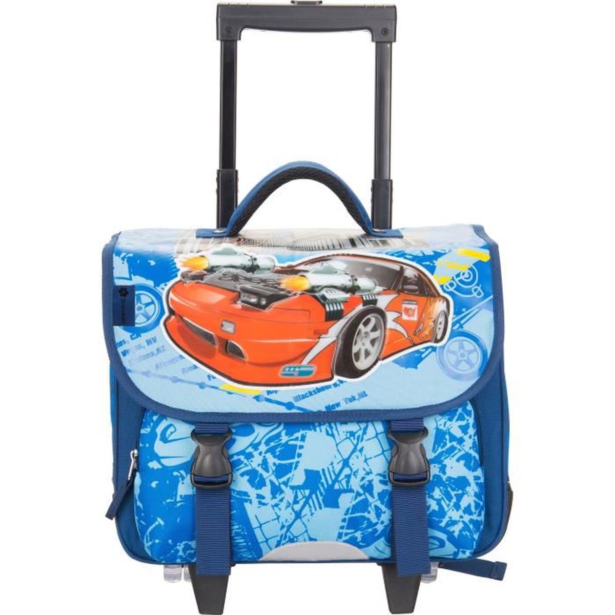 Cartable à roulettes pour Enfant CM1 CM2 Collège 41 cm Bleu - Snowball ...