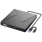 Lecteur CD/DVD Externe pour PC,USB 3.0 et USB-C Graveur DVD Externe CD/DVD -/+RW Drive, pour Windows/MacOS/Laptop - TOPESCT