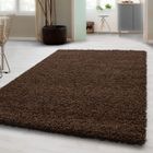 Carpetsale24 Tapis de Salon Shaggy Uni Tapis Marron 80x150 cm Chambre Tapis Poil Long Moelleux et Doux
