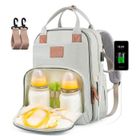 BESCHOI Sac à Dos à Langer pour Bébé - Sac à Couches, Matelas à Langer, Poches Isothermes, Sac de Voyage Multifonctionnel pour Maman et