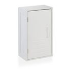 Relaxdays Armoire de salle de bain, étagère réglable, fermeture magnétique, HxLxP: 50x30x18,5 cm, placard étroit, blanc