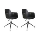 HOME DECO FACTRY FAUTEUIL PIVOTANT CHICAGO NOIR