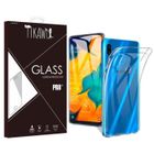 Tikawi Coque Samsung Galaxy A20E Transparente + Film de protection en verre trempé HD, Gel Souple Haute Protection, Fine et légère