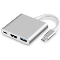 Adaptateur multiport USB-C USB 3.1 Type C vers HDMI 4K avec port USB 3.0 et port de charge USB C pour MacBook / Samsung Galaxy
