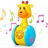 Jouet musique bébé, Jouet Girafe, Jouet bébé interactif avec Sons et Lumières pour Naissance Garçons Filles de  6-36 mois