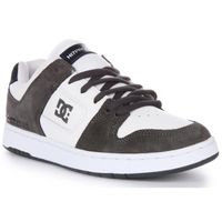 DC Shoes Manteca 4 S Baskets skate en daim à lacets pour unisexes en blanc gris (Blanc Gris, 45)