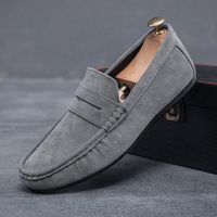 Mocassin Homme Gris - PU Cuir - Respirant - Taille Chart Photo 3
