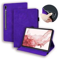 Coque Pour Samsung Galaxy Tab S9 Ultra 14.6",Etui Cuir PU + Silicone TPU Interne Housse Flip Stand Étui à Tablette Mandala - Violet
