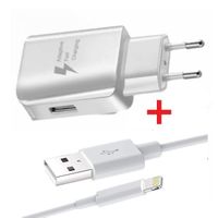 Pack Chargeur + Câble pour Apple iPad Air 2 Fast Charger Ultra-puissant et rapide NOUVELLE GENERATION 3A avec CABLE USB LIGHTNING