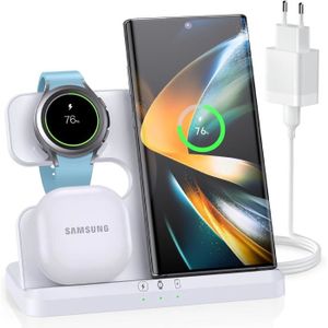 MONTRE CONNECTÉE Station de Charge sans Fil pour Samsung 3 en 1 Com