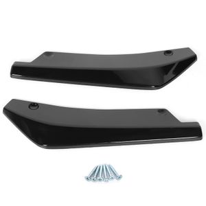 Diffuseur de pare-chocs arrière, aileron de pare-chocs arrière universel ABS incurvé noir brillant pour Auto