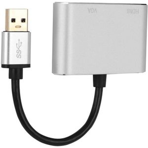 ADAPTATEUR AUDIO-VIDÉO  BOYOU Adaptateur USB 3.0 vers HDMI / VGA Convertis