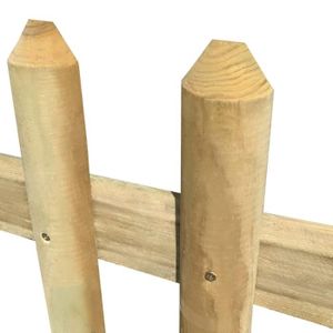 pin poteau de clôture 10pcs piquet en bois rond pieux en bois