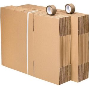 Lot de Cartons pour Déménagements 50X33X25 cm solide (10) : :  Fournitures de bureau
