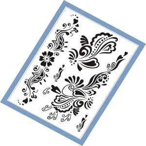Dentelle Noire Tatouage Autocollants Henné Tatouage Fleur