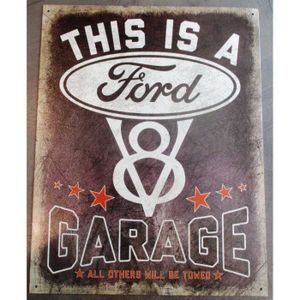 Plaque métal Ford Vedette - Pour les fans de gros moteur V8