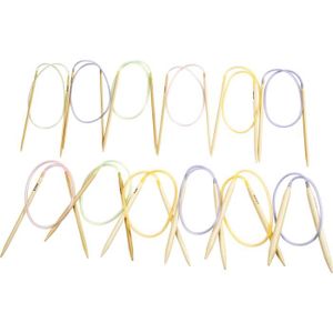 Set 16 Aiguilles Circulaires Bambou - Tailles 2mm à 12mm - Tricot Circular