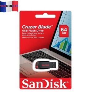 CLÉ USB Clé USB Sandisk Cruzer Blade 64 GB - 2.0 - 64 GO -