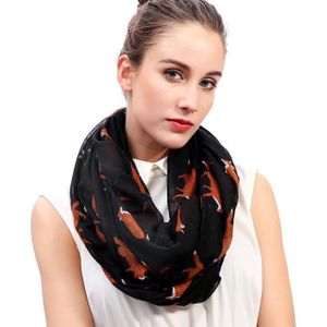 Loop écharpe tube écharpe foulard étole foulard hiver automne couleurs biche cerf