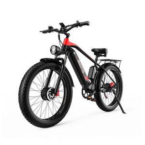 VÉLO ASSISTANCE ÉLEC Vélo électrique DUOTTS F26 Rouge VTT 1500W Batterie 48V 17.5Ah Portée de 100 km FAT BIKE 4.0*26