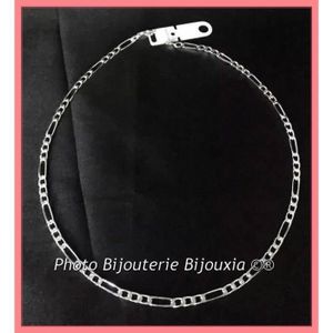 Bracelet Maille Figaro En Argent Massif 925 Vieilli - Poinçonné - Neuf Bijouxia