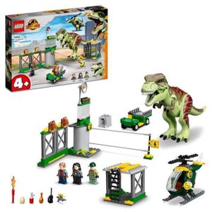 ASSEMBLAGE CONSTRUCTION SHOT CASE - LEGO 76944 Jurassic World L'Évasion du T. Rex, Dinosaures, Avec Voiture, Hélicoptere et Aéroport, des 4 ans