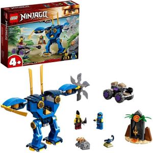 ASSEMBLAGE CONSTRUCTION LEGO® NINJAGO 71740 L'Électrorobot de Jay, Jouet de Voiture Ninja, avec 2 Figurines, Dès 4 Ans
