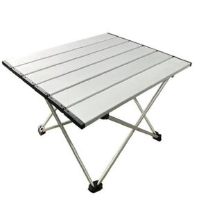 WOLTU Table de Camping en Aluminium Table d'appoint Pliante Table de Balcon  Table de Pique-Nique Ultra-légère Portable et Pliable 50.5x47x59.5cm Argent  CPT8138sb : : Jardin