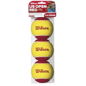 BALLE DE TENNIS WILSON - Lot de trois balles de tennis Starter Wilson rouge - (Unique)