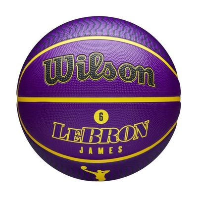 Wilson Ballon De Basketball FIBA Paris 2024 Jaune Taille 6 - Cuir Synthétique Officiel