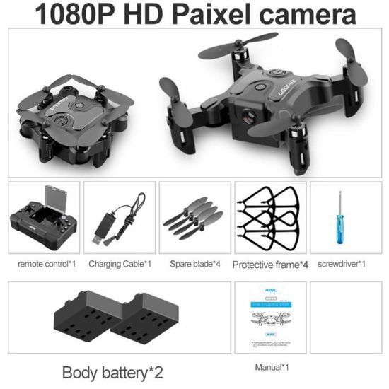 V2 1080P 12Batterie Mini Drone V2 avec cam ra HD 1080P WiFi