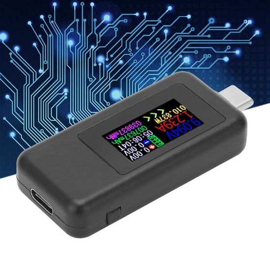 Testeur USB PD3.1 - Multimètre USB-C 0-50V/0-12A - Compteur Puissance Et Courant - Affichage Courbe Charge
