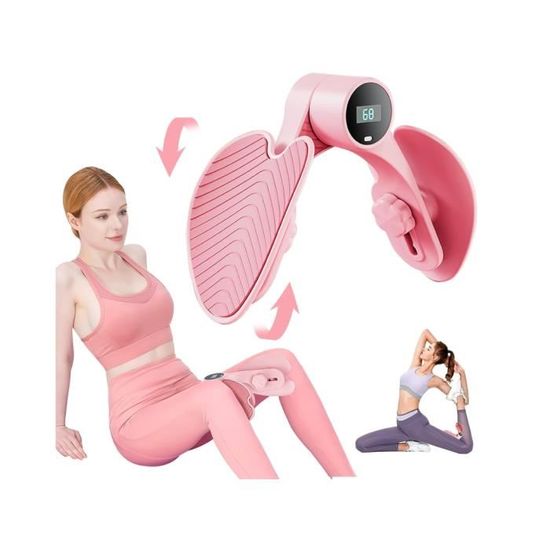 Focenat Hip Trainer Avec Compteur LED – Entraîneur Cuisse & Fessiers 360° – Musculation Jambes, Abdos, Périnée Post-Partum – Rose Ou Bleu