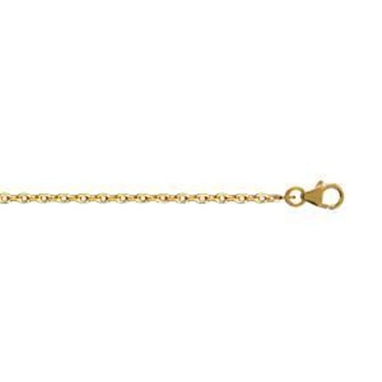 Chaîne Femme Paperclip En Or Jaune 9 Carats - Longueurs 40 à 50 Cm, Neuve