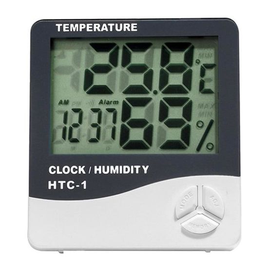 Hygromètre Thermomètre d'intérieur,thermomètre numérique de bureau avec moniteur de température