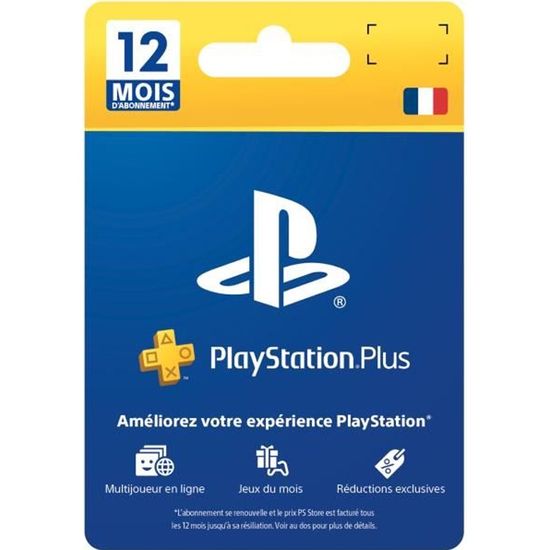 Abonnement 12 Mois au PlayStation Plus - Code de Téléchargement PS4 & PS5