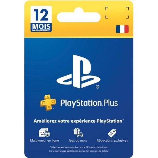 Abonnement 12 Mois au PlayStation Plus Code de Téléchargement PS4 & PS5 à télécharger Cdiscount