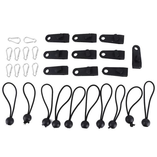 Lot De 10 Clips De Bâche Pour Tente - Pince Réglable En Plastique Robuste, Pour Camping, Auvent Et Fixation De Bâche