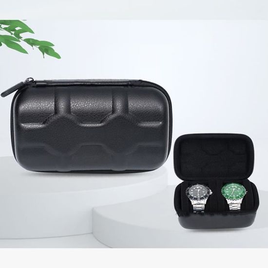Coffret élégant Pour Ranger 12 Montres - Boîte Velours Noir Avec Coussins Intégrés, Parfait Pour Collectionneurs