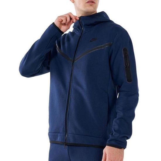 Veste de survêtement Nike TECH FLEECE WR HOODIE FZ - Homme - Bleu - Manches  longues - Multisport Bleu - Cdiscount Prêt-à-Porter