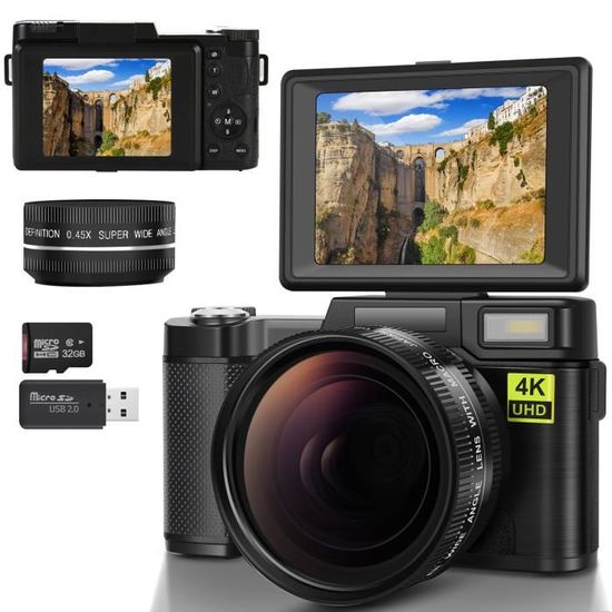 Appareil photo compact NBD Appareil photo numérique 4k caméra