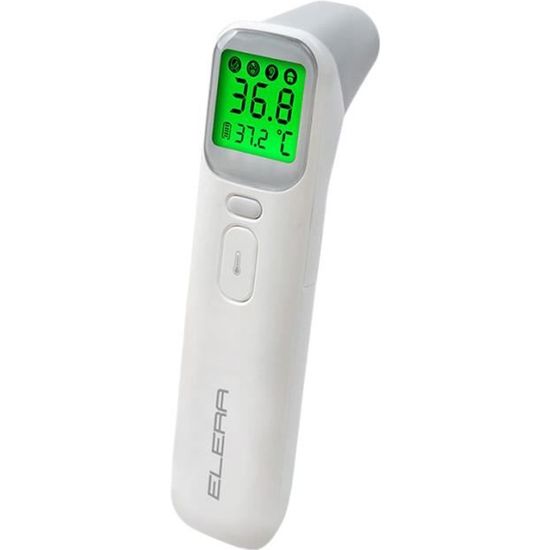 Elera ThermomÈTre NumÉRique pour BÉBÉ Front Oreille ThermomÈTre Corporel Sans Contact Lcd Infrarouge FiÈVre Corporelle pour Adultes