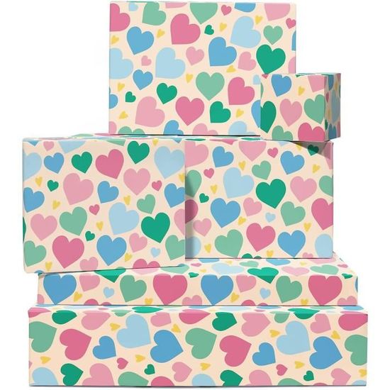 Papier Cadeau Anniversaire Papier Cadeaux Emballage Cadeau 10Pcs Day Saint  Valentin Ombre Coeur [600] - Cdiscount Beaux-Arts et Loisirs créatifs