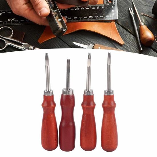 KIMISS Couteau De Bordure En Cuir Couteau De Coupe En Cuir Bricolage